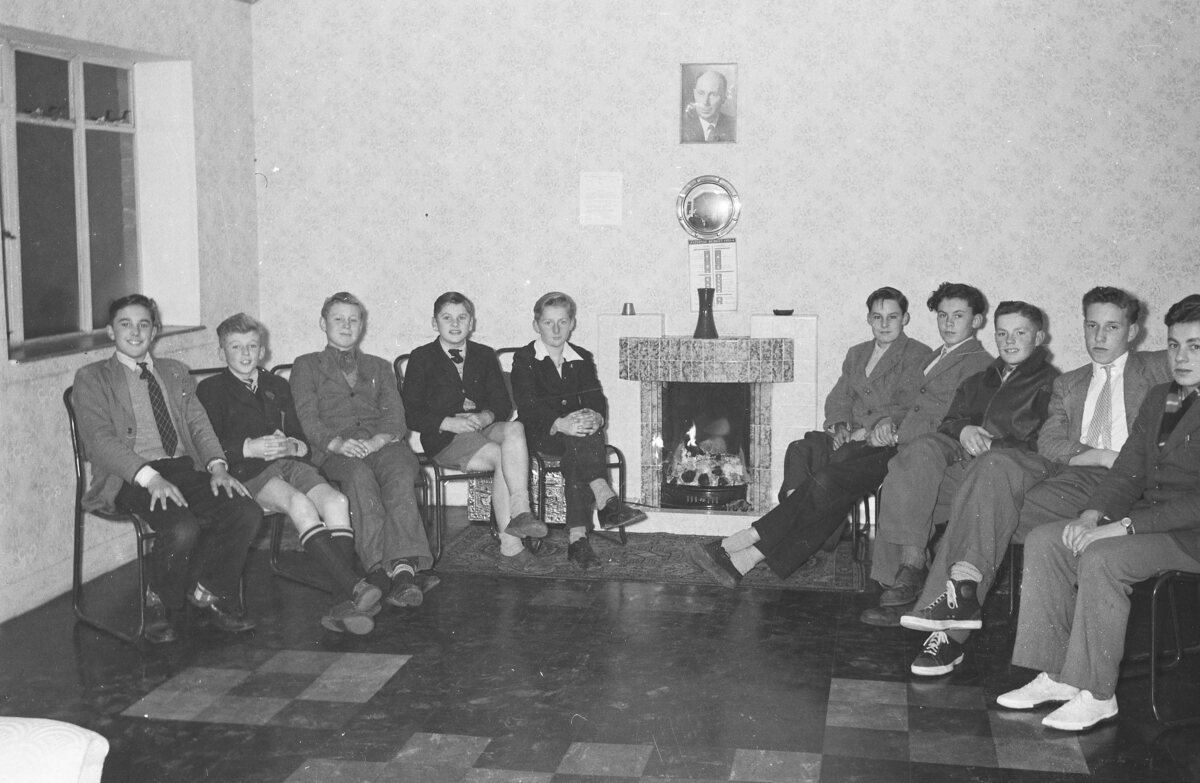 The centre's junior group in one of their regular meetings - circa 1956